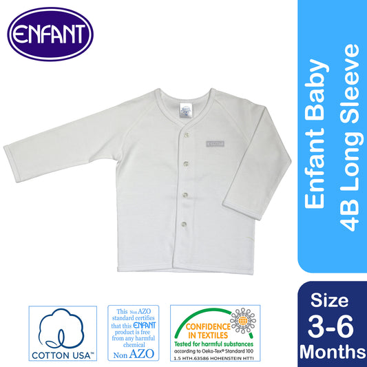 Enfant Baby Newborn Longsleeves Button  Shirt 100% Cotton US