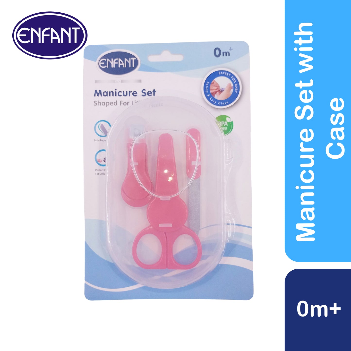 Enfant Baby Manicure Set with Carrying Case - Scissors , nail cutter, nail file