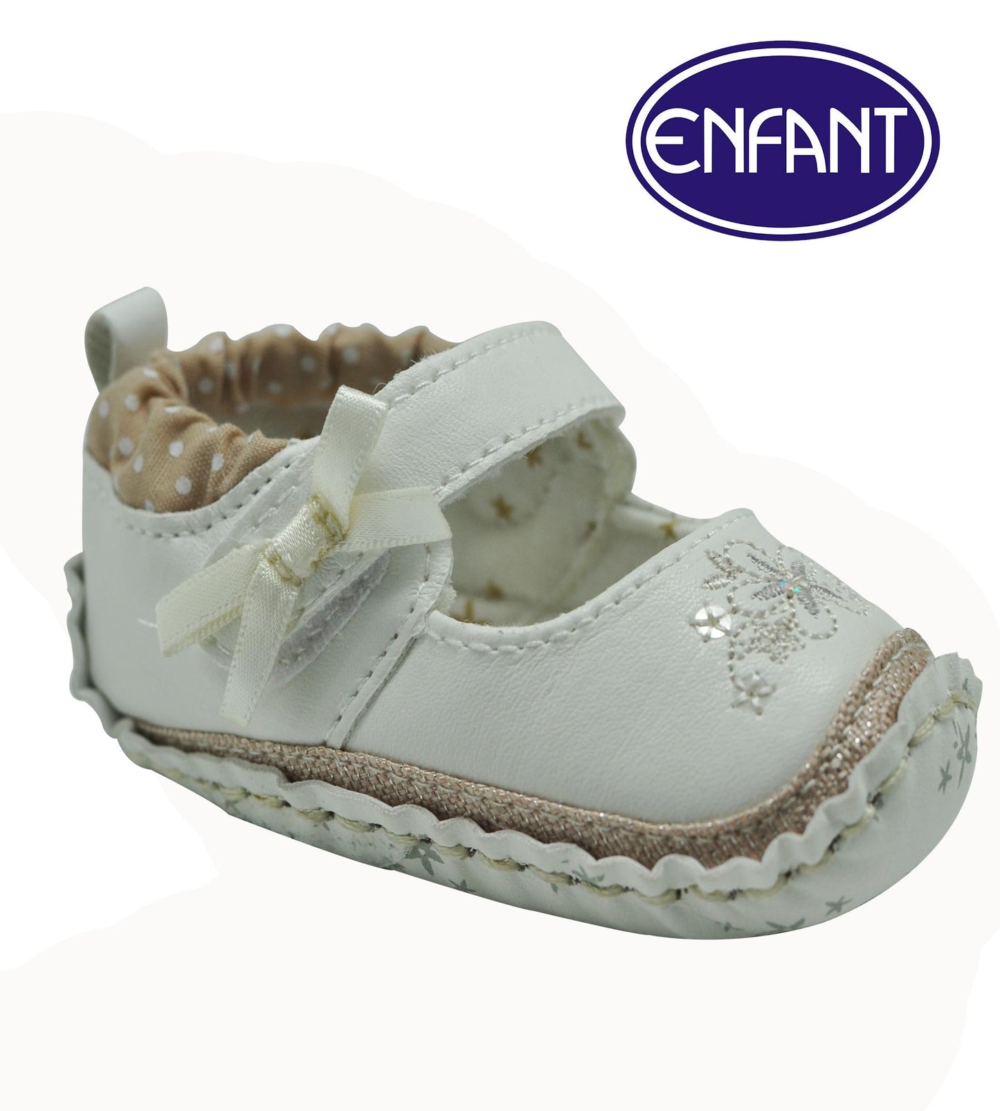 Enfant Baby Girl Shoes (Cream)