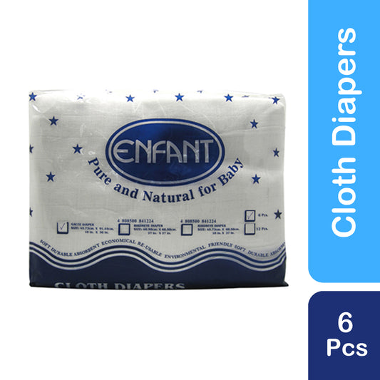Enfant N301 Baby Lampin Cloth Birdseye Diaper  Pack of 6